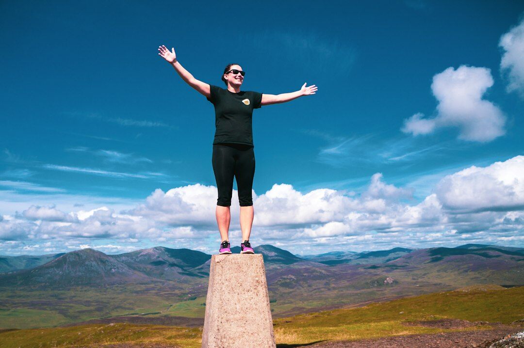 person achieving success