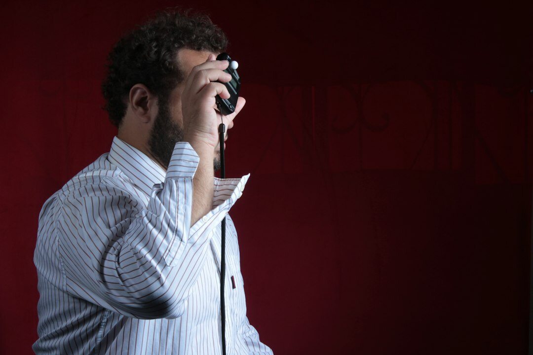 man overcoming fear of public speaking